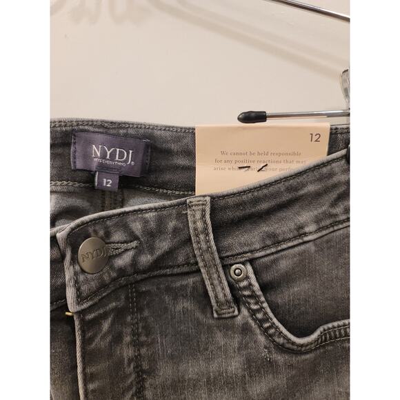 NYDJ Fiona Slim Flare Jeans with Fray Hem in Nobelle - Picture 4 of 8